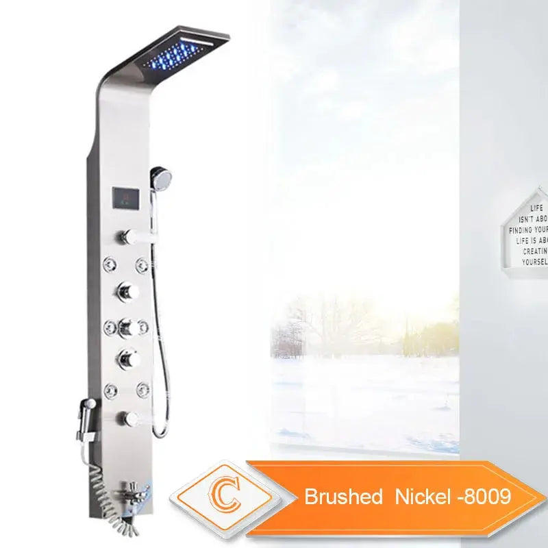 6 Modes Intelligent LED Bathroom Shower Panel comfydesigners