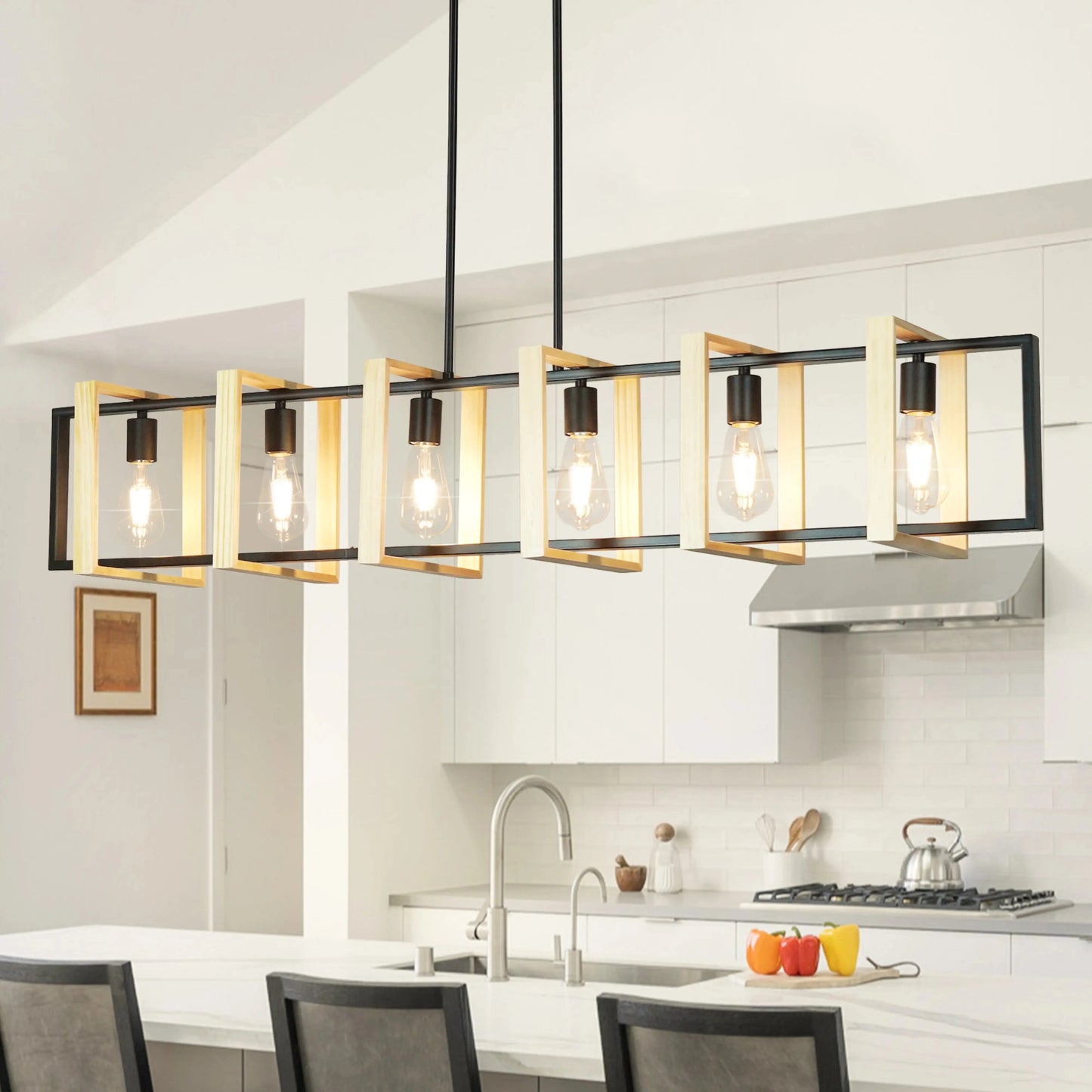 Farmhouse Style Dimmable Chandelier comfydesigners