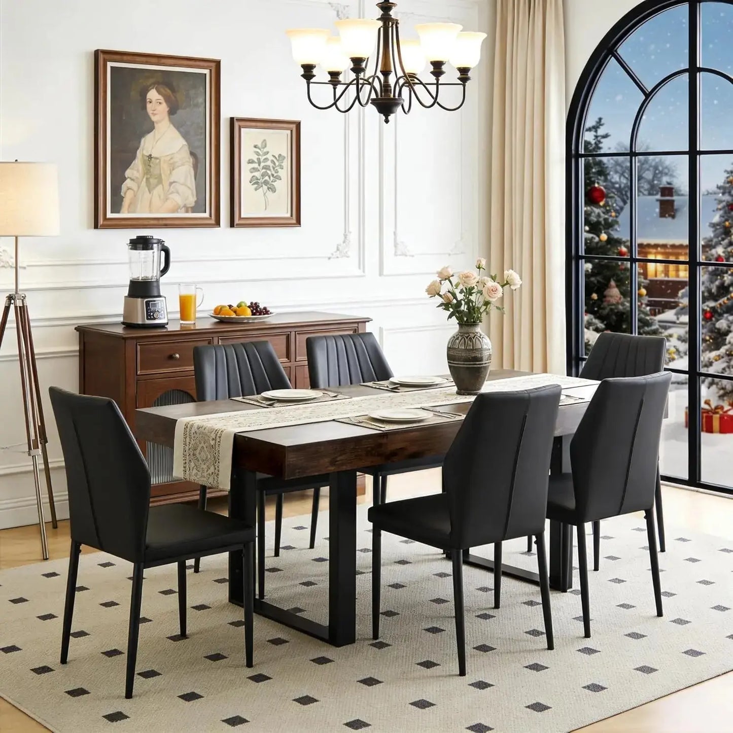 Extendable Wood Dining Table Set comfydesigners