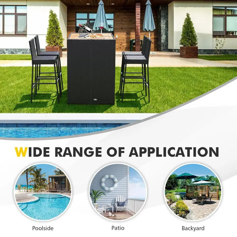 5 Piece Outdoor Bar Set comfydesigners