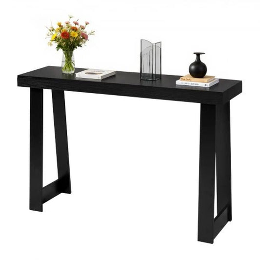 Slim Black Console Table, 46 Inch