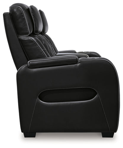 Power Reclining Loveseat with Diamond-Stitch Console
