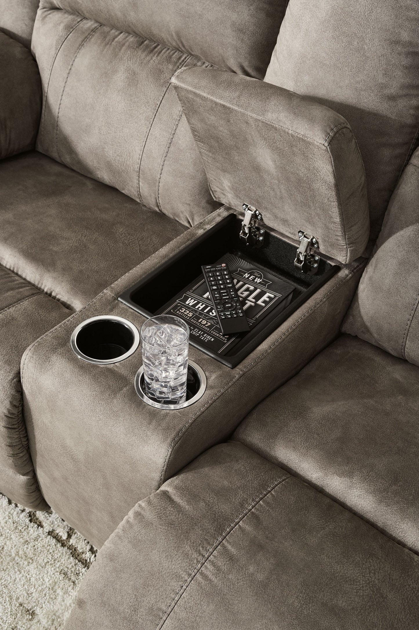 Laresview Double Reclining Loveseat with Console