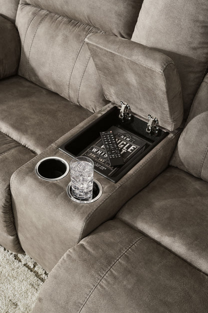 Laresview Double Reclining Loveseat with Console