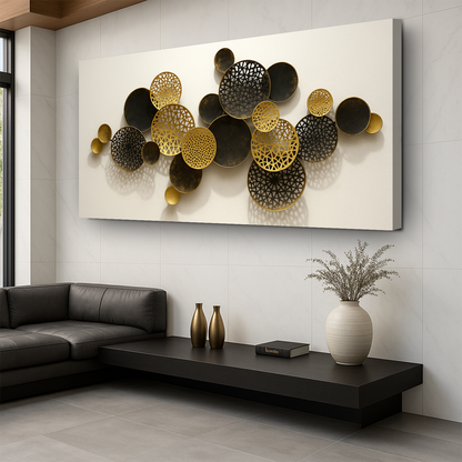 Lotus Leaf Abstract Canvas Wall Art V