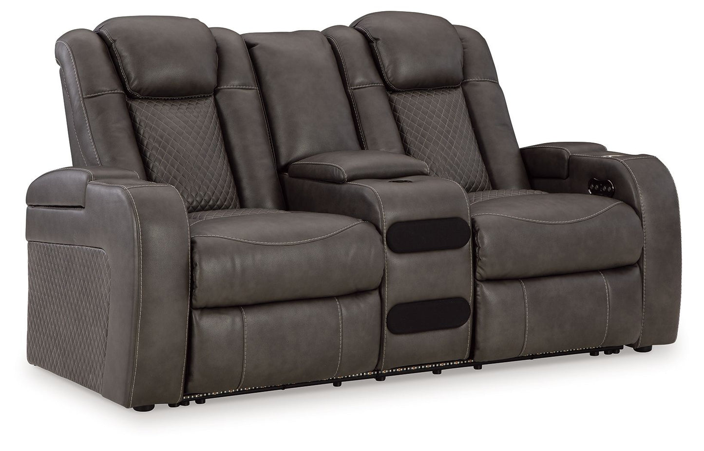 Fyne-Dyme Power Recliner Loveseat with LED Audio