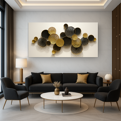 Lotus Leaf Abstract Canvas Wall Art V