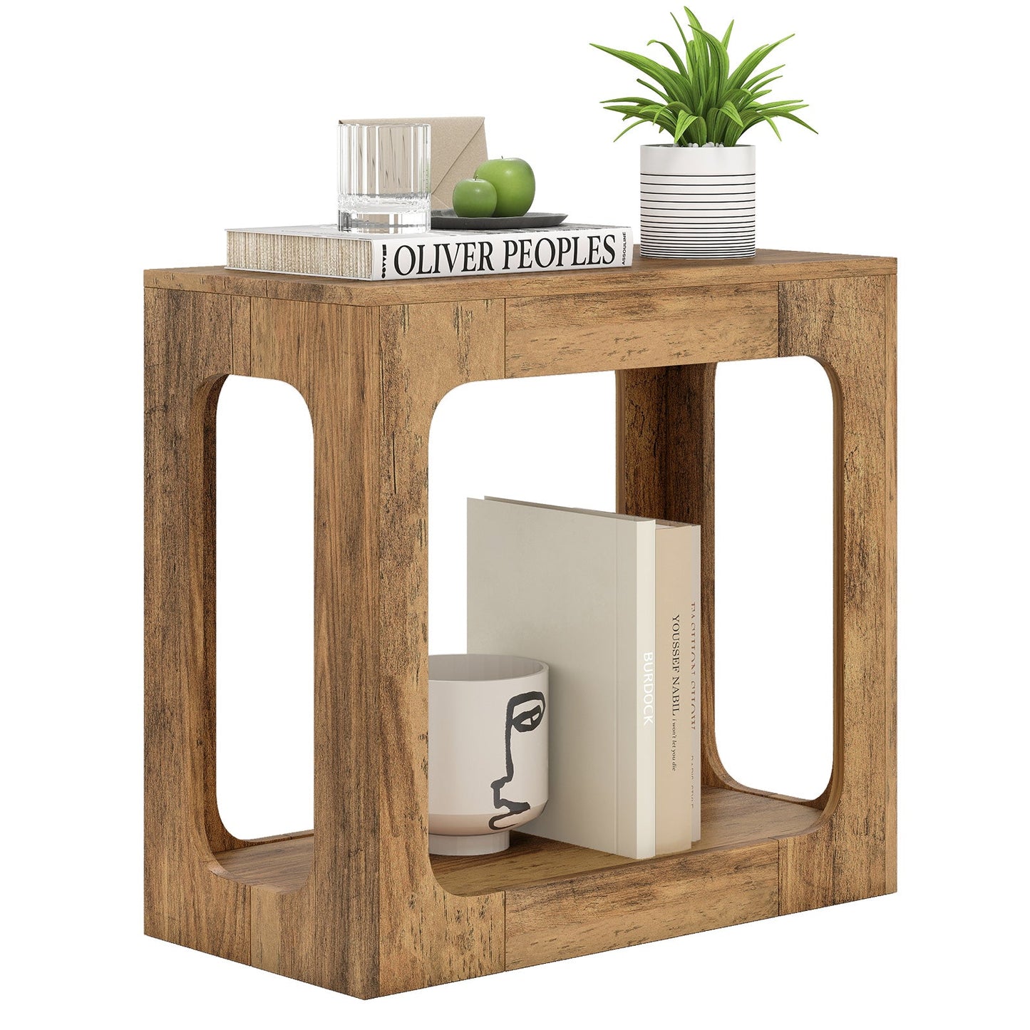 2-Tier End Table with Cozy Storage