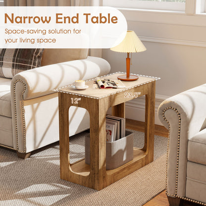 2-Tier End Table with Cozy Storage