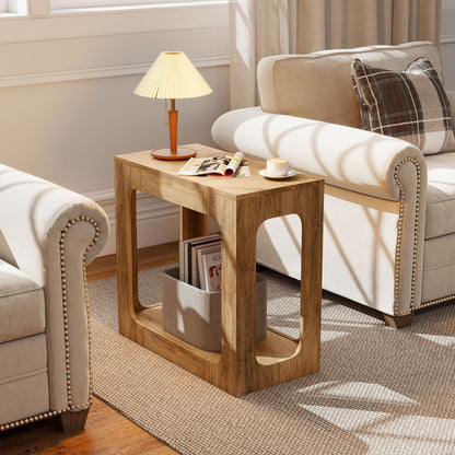 2-Tier End Table with Cozy Storage