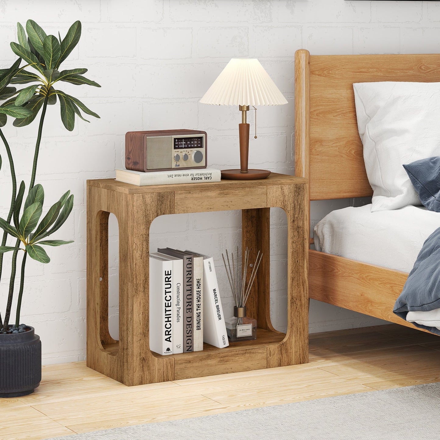 2-Tier End Table with Cozy Storage