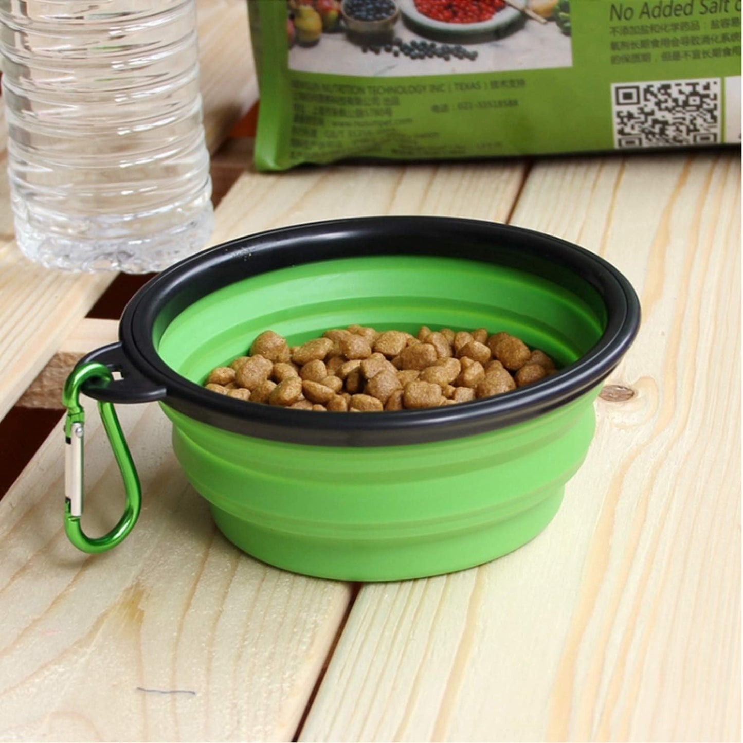 Portable Collapsible Silicone Dog Bowl - Expandable Travel Cup for Pet Food & Water
