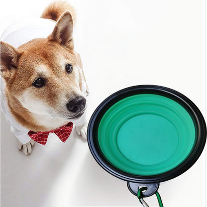 Portable Collapsible Silicone Dog Bowl - Expandable Travel Cup for Pet Food & Water