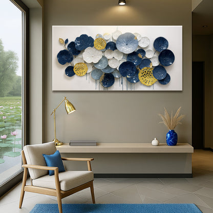 Lotus Leaf Abstract Canvas Wall Art
