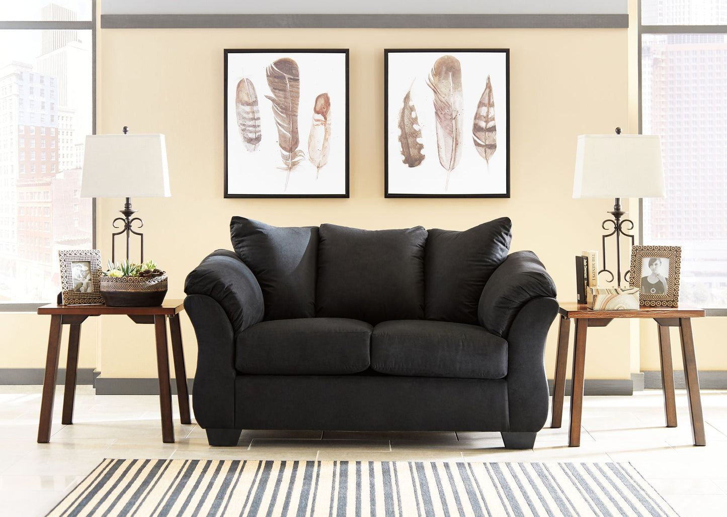 Darcy Modern Flared Pillow-Top Loveseat