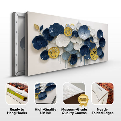 Lotus Leaf Abstract Canvas Wall Art