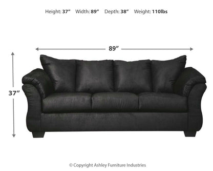 Darcy Modern Flared Pillow-Top Sofa