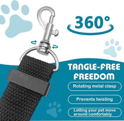 2 Pack Adjustable Dog Car Seat Belt, Heavy Duty Nylon Pet Safety Leash