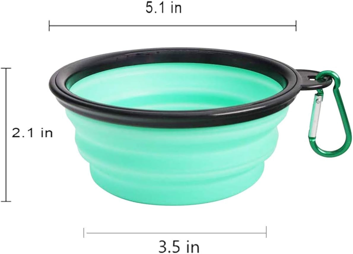 Portable Collapsible Silicone Dog Bowl - Expandable Travel Cup for Pet Food & Water