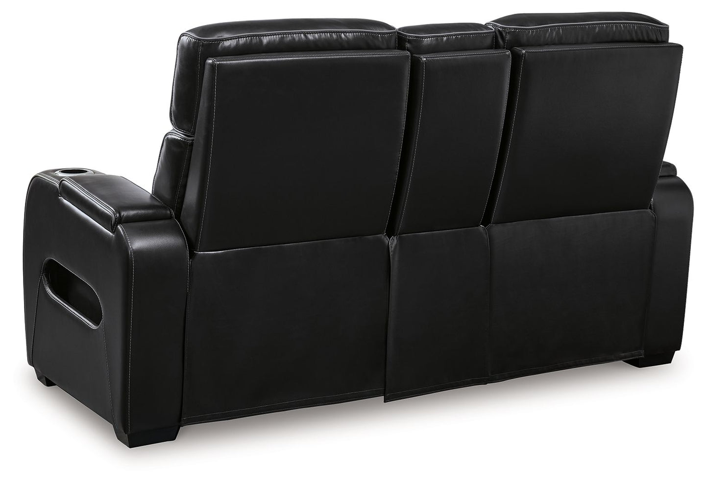 Power Reclining Loveseat with Diamond-Stitch Console