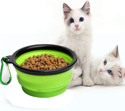 Portable Collapsible Silicone Dog Bowl - Expandable Travel Cup for Pet Food & Water