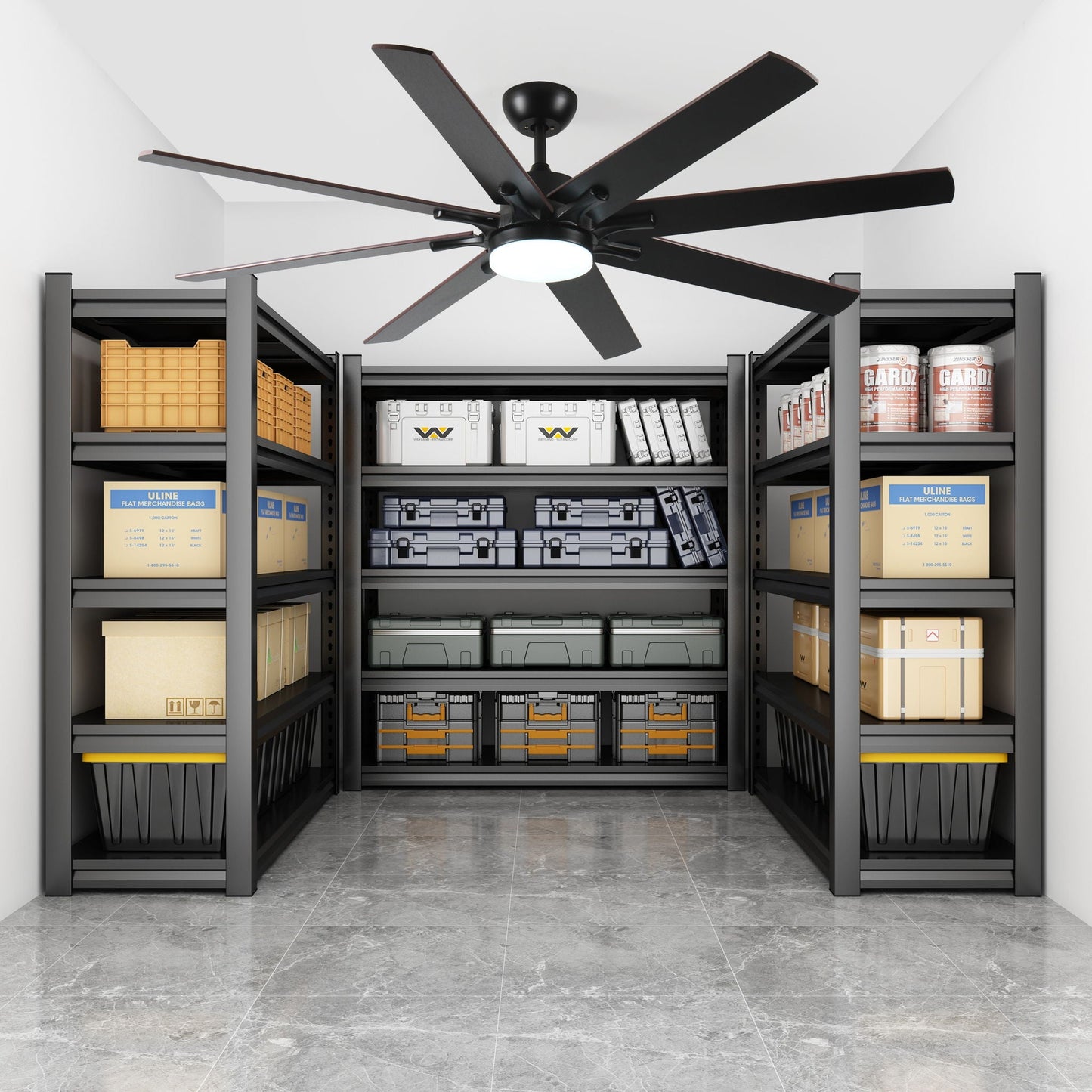 Large Smart Ceiling Fan with Light