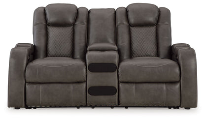Fyne-Dyme Power Recliner Loveseat with LED Audio