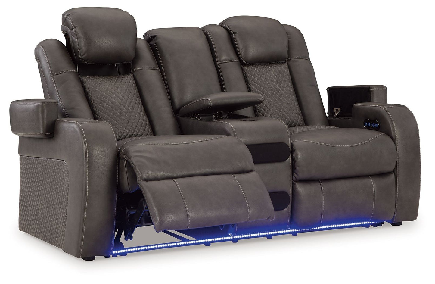 Fyne-Dyme Power Recliner Loveseat with LED Audio