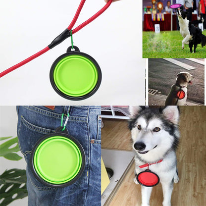 Portable Collapsible Silicone Dog Bowl - Expandable Travel Cup for Pet Food & Water