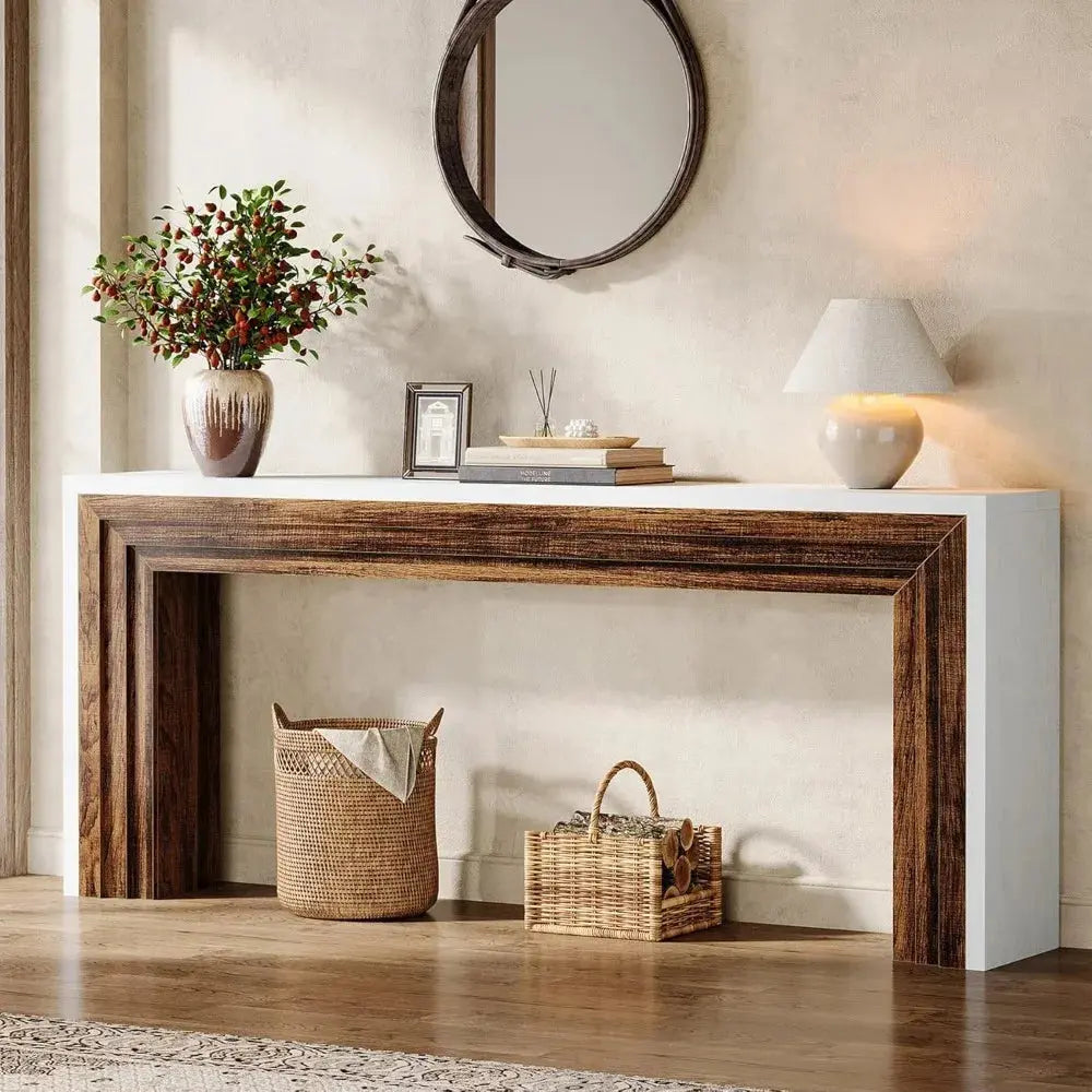Narrow Wooden Sofa Table comfydesigners