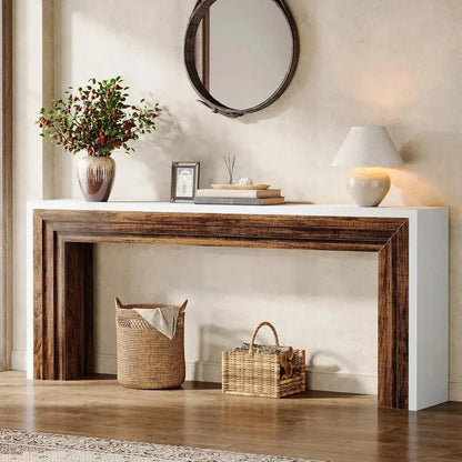 Narrow Wooden Sofa Table comfydesigners