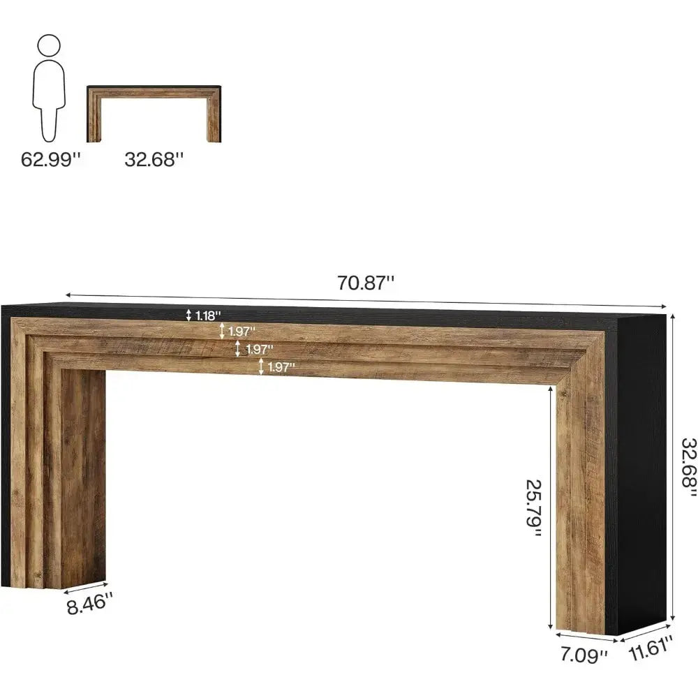 Narrow Wooden Sofa Table comfydesigners