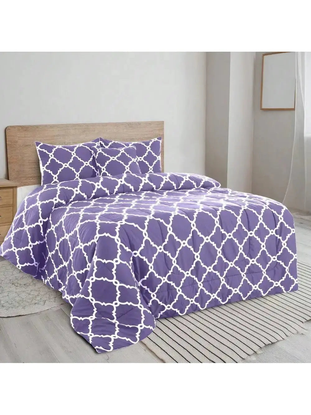 Boho Patterned 5-Piece Comforter Set — Reversible All-Season Microfiber comfydesigners