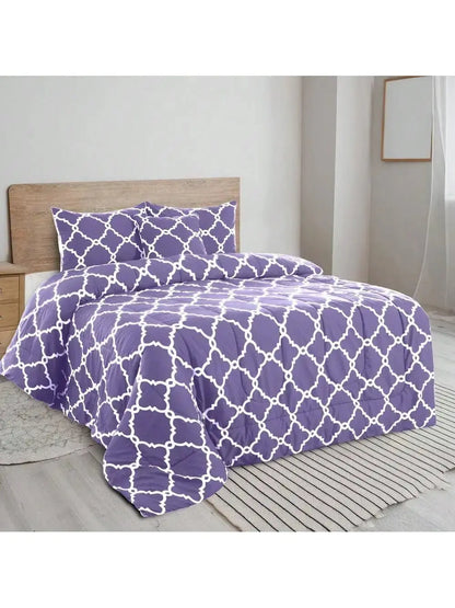 Boho Patterned 5-Piece Comforter Set — Reversible All-Season Microfiber comfydesigners