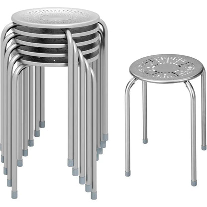 Metal Frame Stackable Stools, 6 Pack comfydesigners