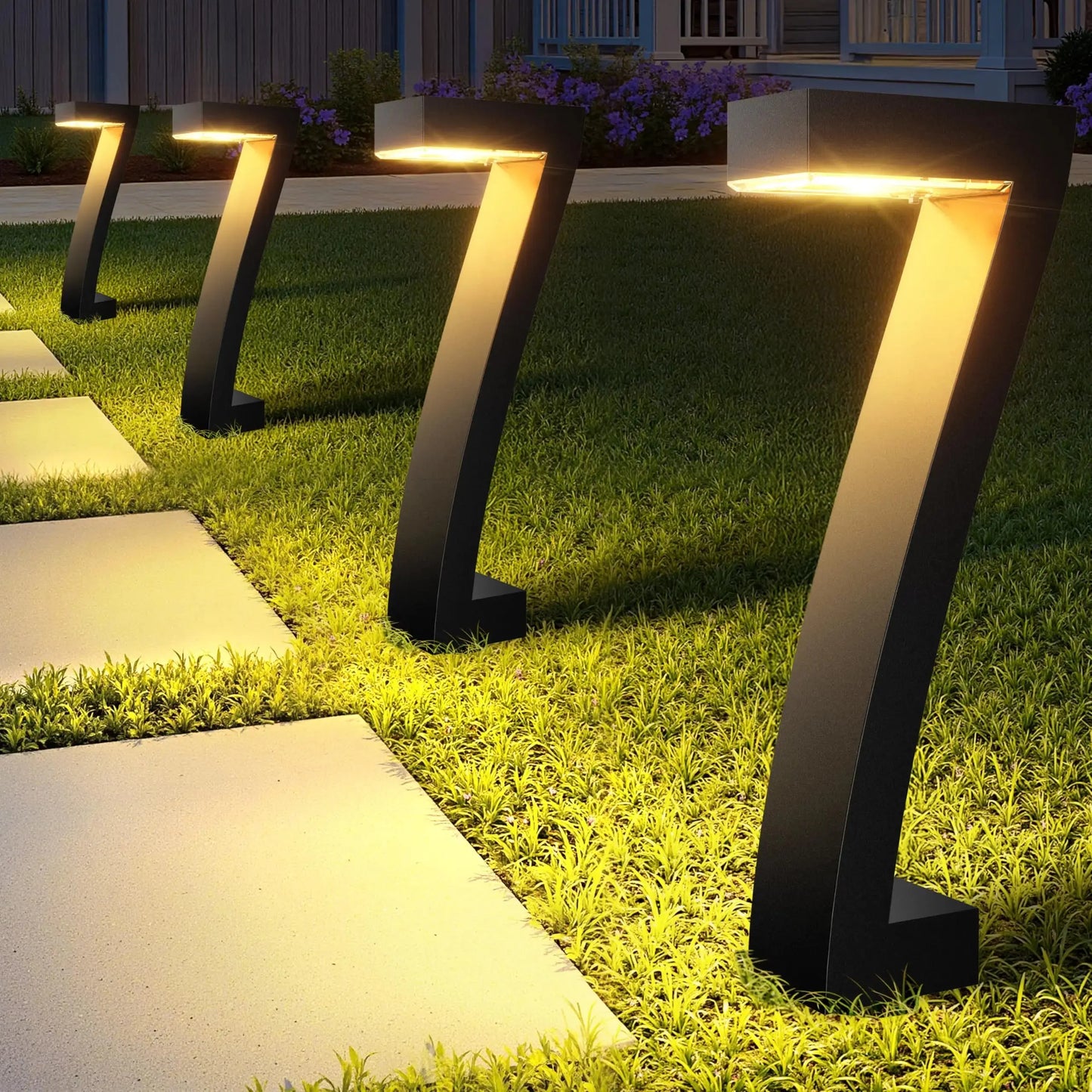 Bright LED Solar Walkway/Driveway Lights. comfydesigners