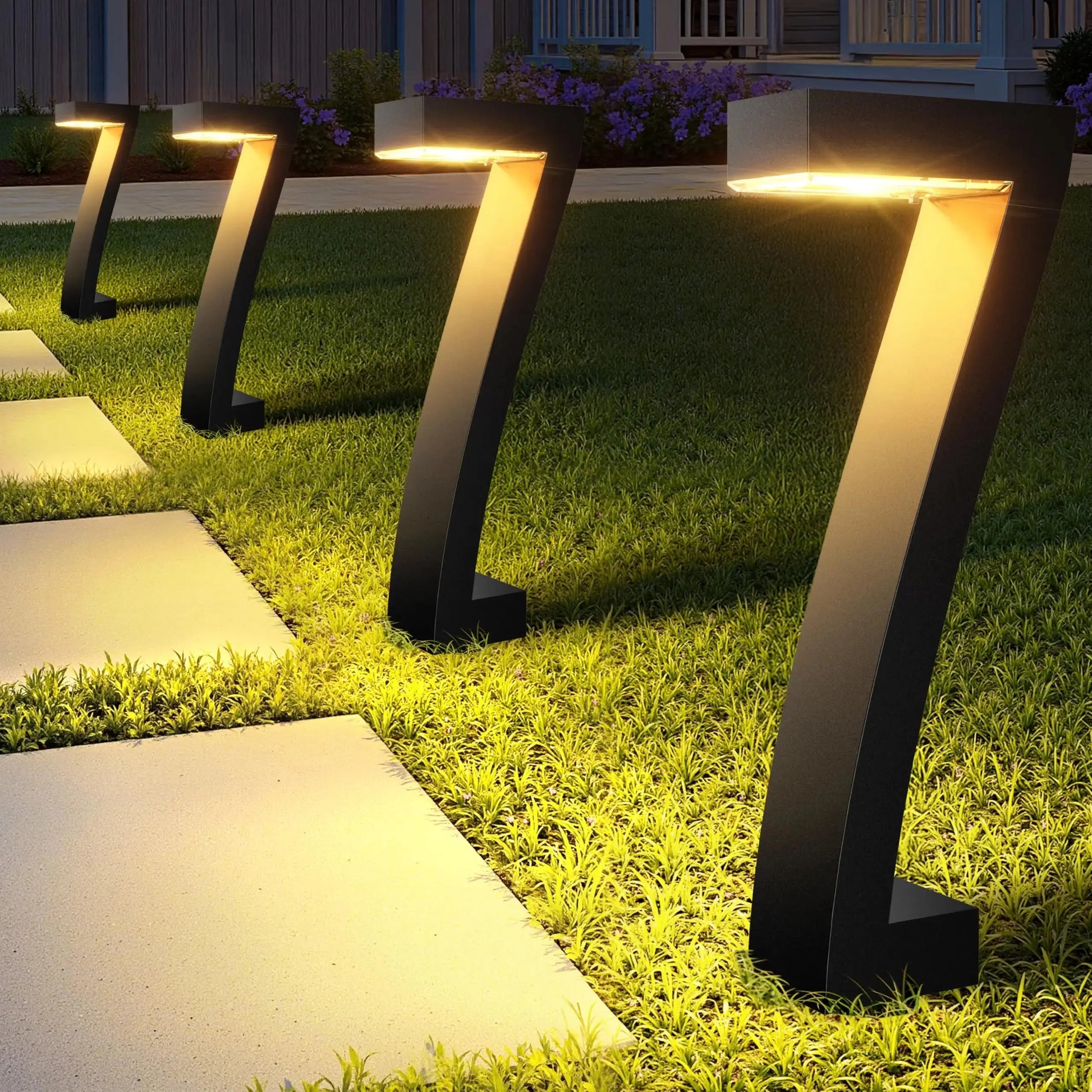 Bright LED Solar Walkway/Driveway Lights. comfydesigners