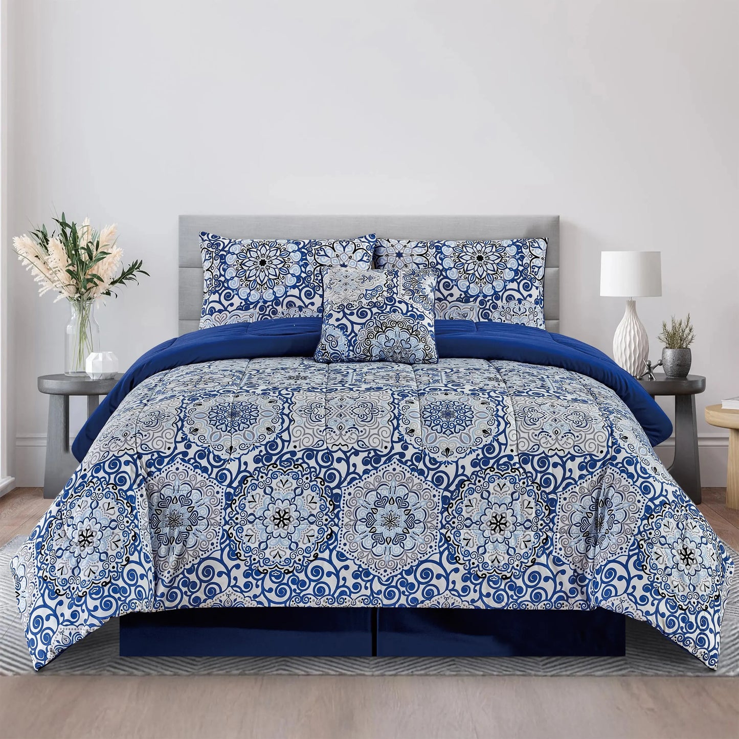Boho Patterned 5-Piece Comforter Set — Reversible All-Season Microfiber comfydesigners