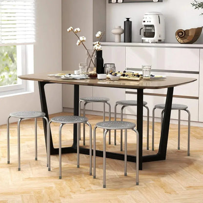 Metal Frame Stackable Stools, 6 Pack comfydesigners