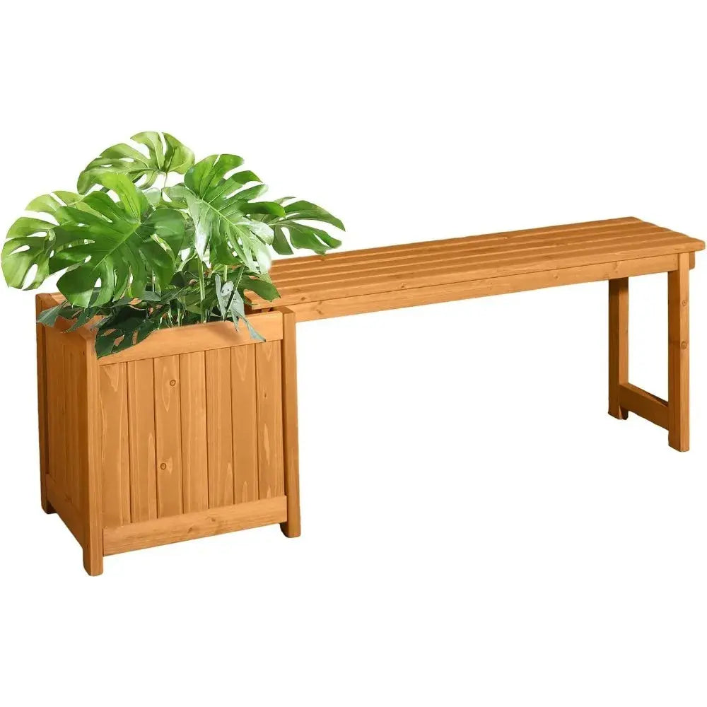 Sit Down. Grow Something. — 2-in-1 All-Weather Fir Wood Bench & Raised Garden Planter comfydesigners
