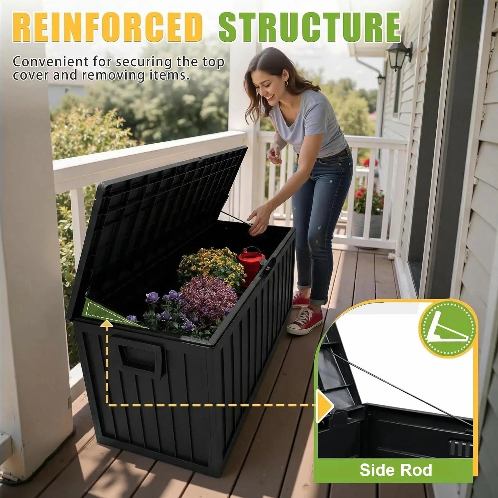 Store More. Worry Less. — 75-Gallon Waterproof Resin Outdoor Storage Box with Wheels comfydesigners