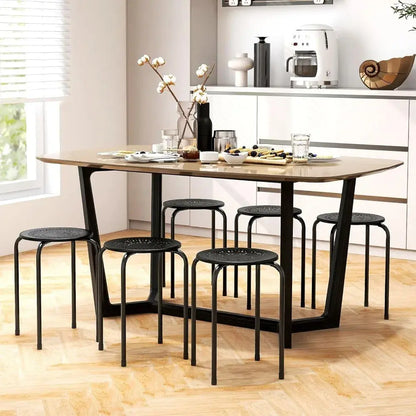 Metal Frame Stackable Stools, 6 Pack comfydesigners