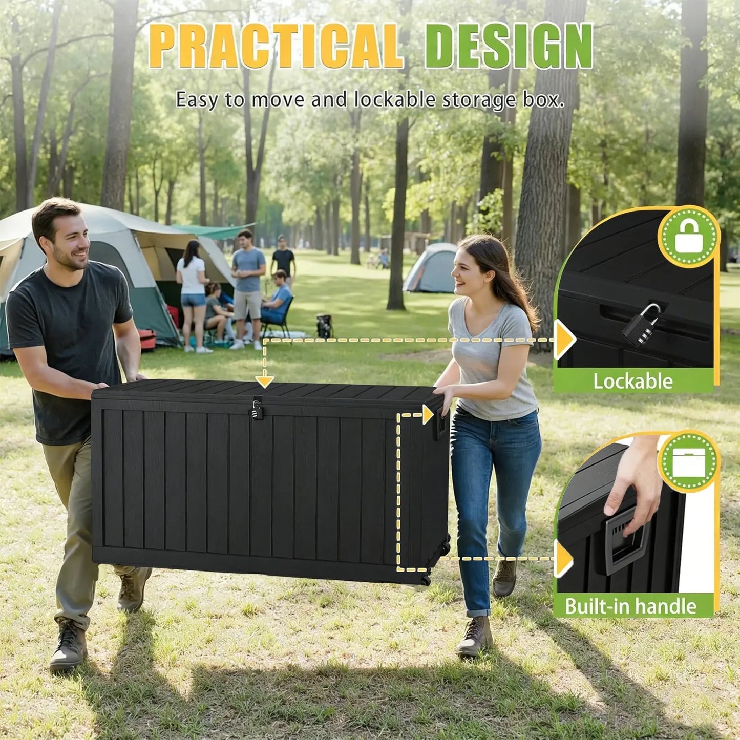 Store More. Worry Less. — 75-Gallon Waterproof Resin Outdoor Storage Box with Wheels comfydesigners