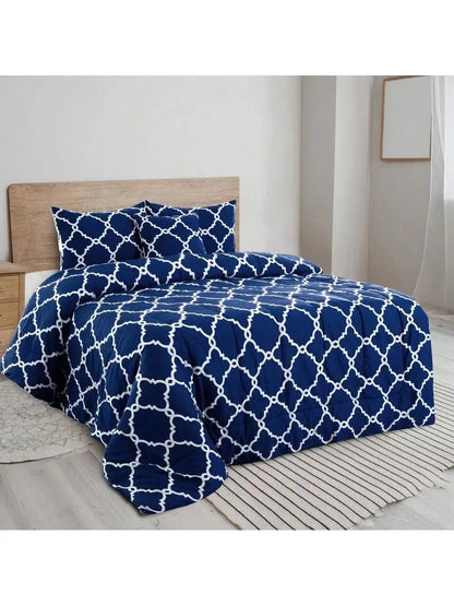Boho Patterned 5-Piece Comforter Set — Reversible All-Season Microfiber comfydesigners