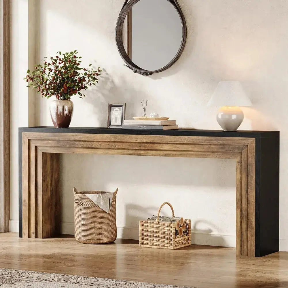 Narrow Wooden Sofa Table comfydesigners