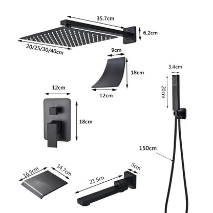 Concealed Wall Mounted Rainfall Shower Kit comfydesigners