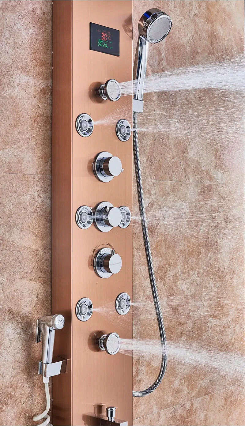 6 Modes Intelligent LED Bathroom Shower Panel comfydesigners