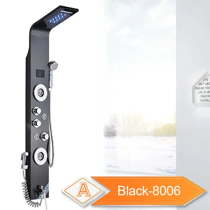 6 Modes Intelligent LED Bathroom Shower Panel comfydesigners