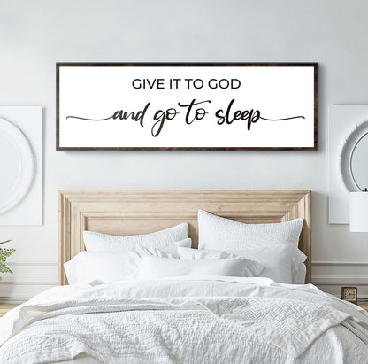 Give It to God Canvas Wall Art Sign