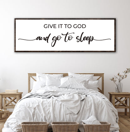 Give It to God Canvas Wall Art Sign